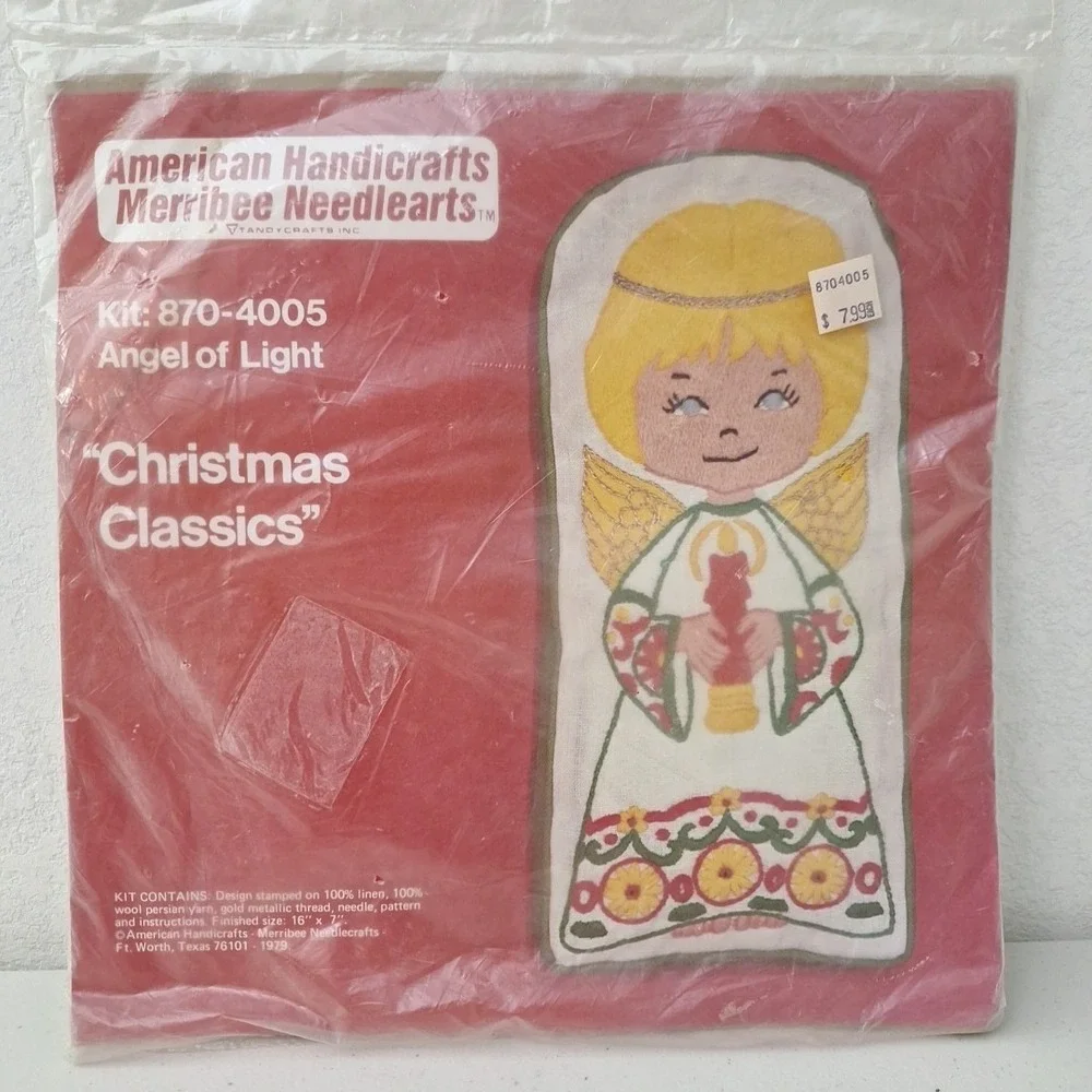 Vtg Christmas Merribee Angel of Light Embroidery Kit 16